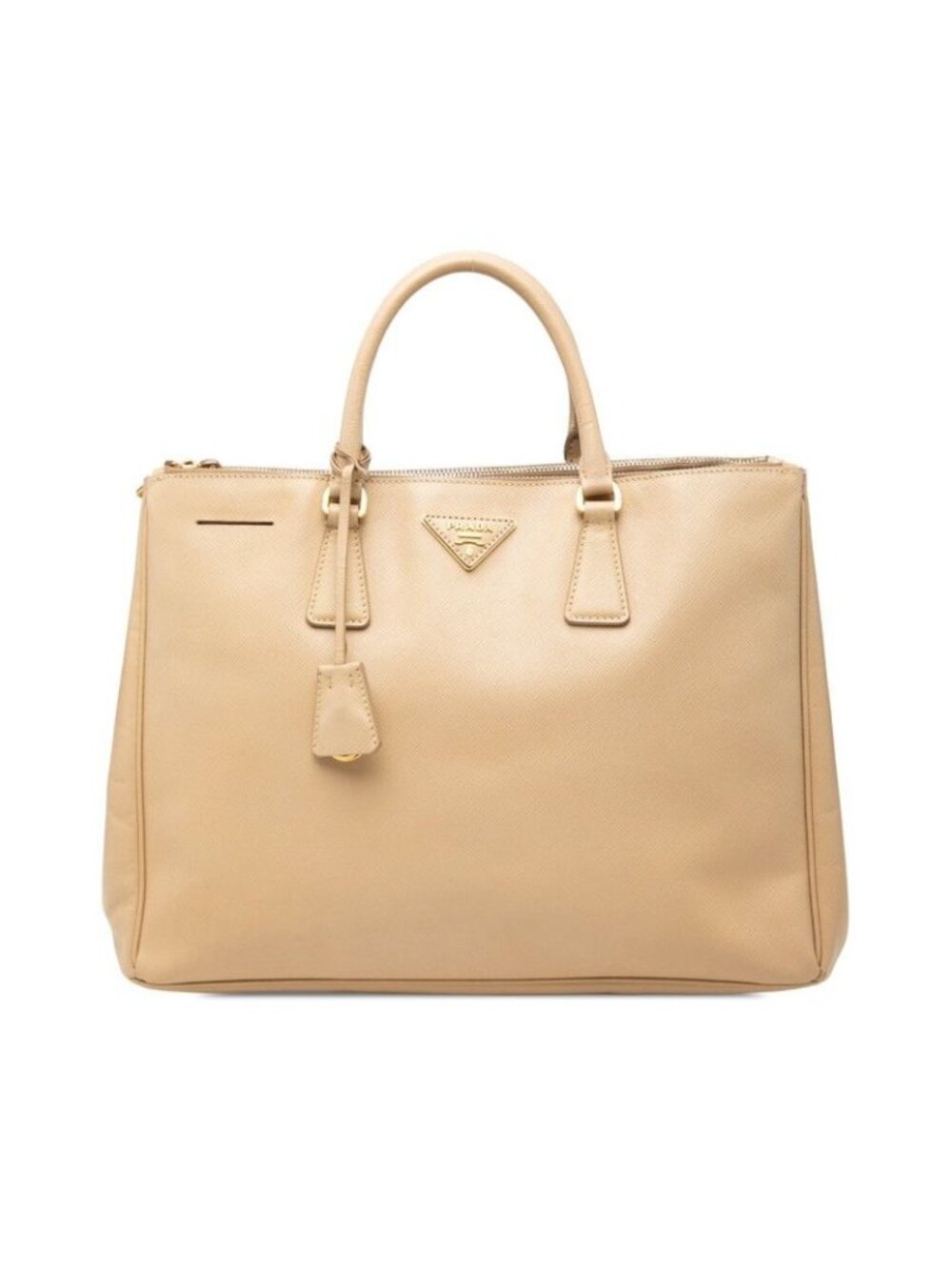 Prada Galleria Handbag Beige Saffiano Leather